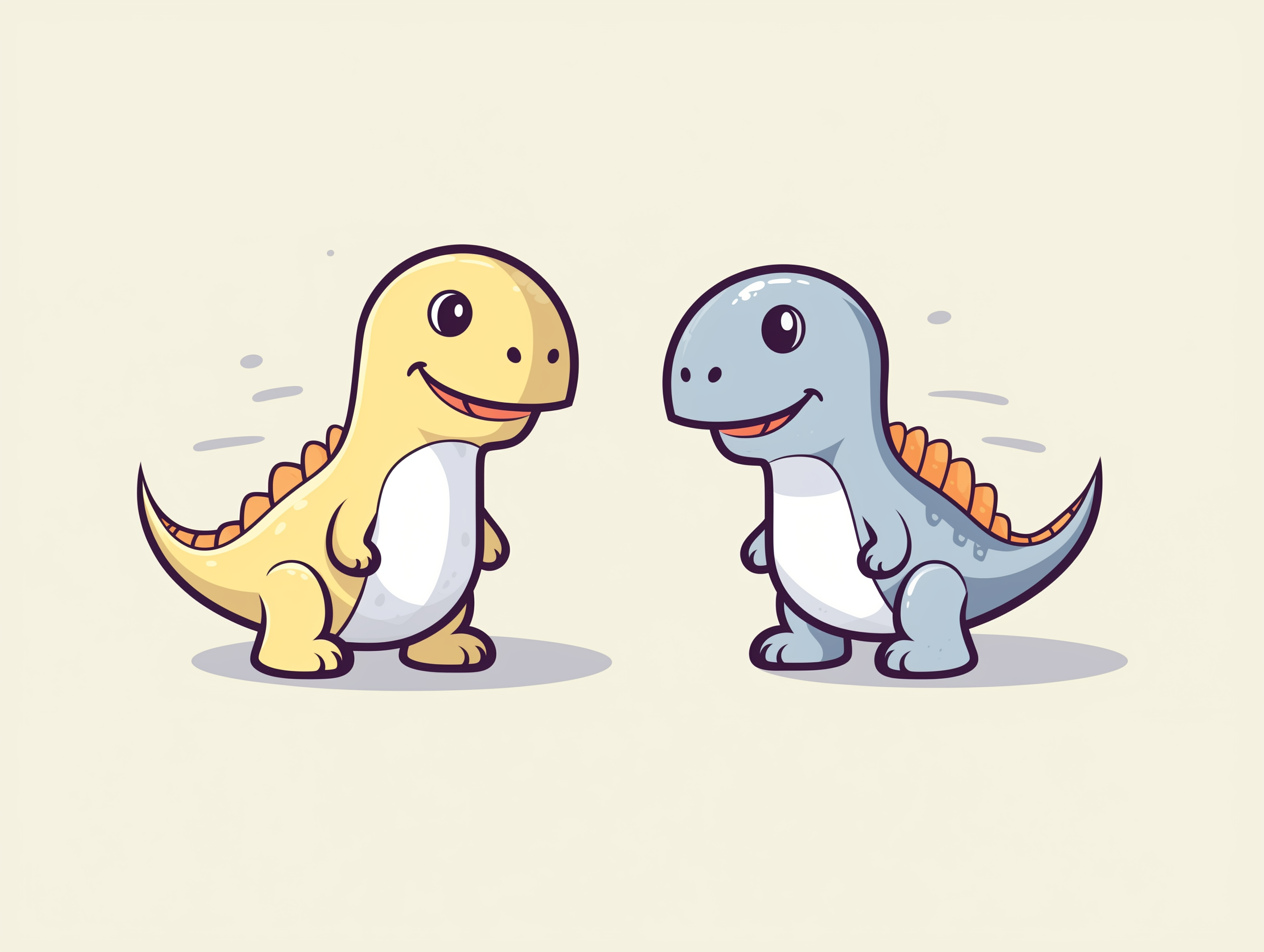 Zwei knuffige Dinos (quer)